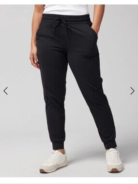 Soma Tech Knit Joggers, Size Medium Black
